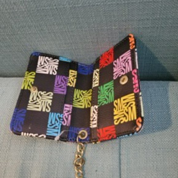 Small wallet with colorful SM with clip chain - Picture 2 of 3